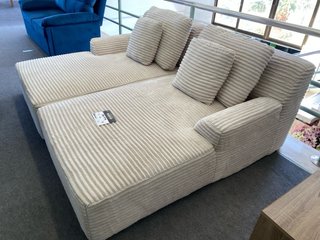 Sofá Cama Beige Tela