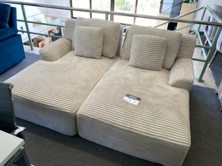 Sofá Cama Beige Tela