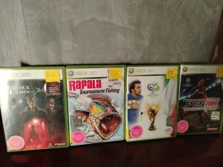 4 Giochi Xbox 360: Sherlock, Rapala, PES 2009