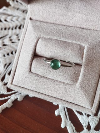 Anillo Plata Ley Esmeralda Brasil