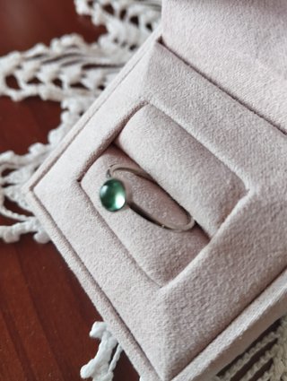 Anillo Plata Ley Esmeralda Brasil