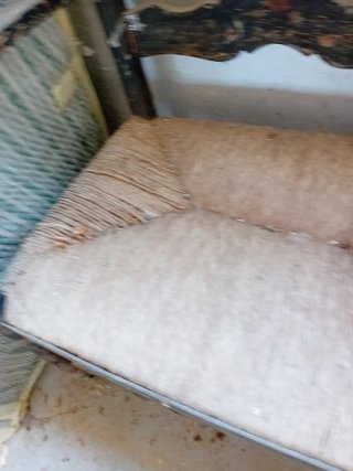 Banco mimbre pintado a mano estilo austriaco