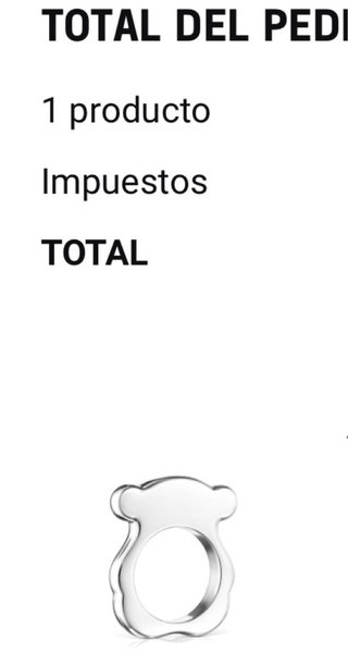 Anillo Tous Fino Silueta Plata talla