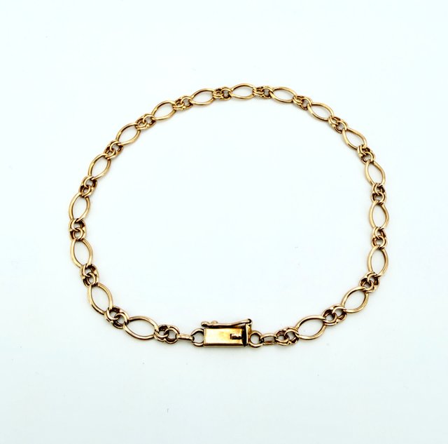 Pulsera Eslabones de oro de 18k, 5.53 g, 22 cm.