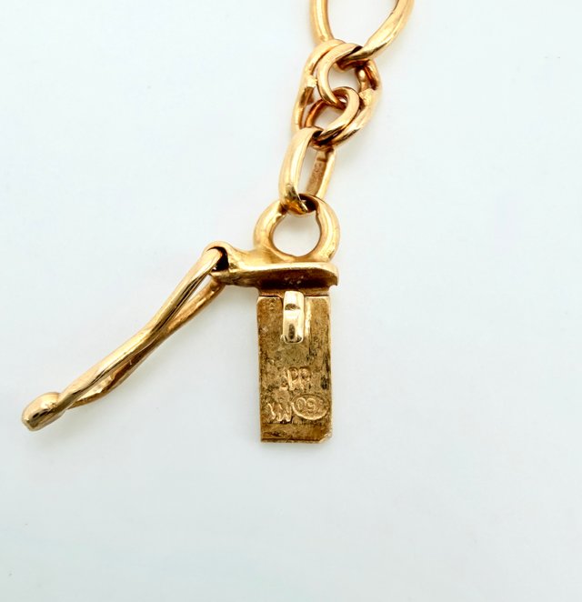 Pulsera Eslabones de oro de 18k, 5.53 g, 22 cm.