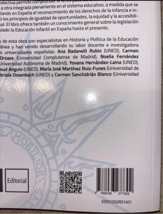 Libro texto UNED la escuela de educación infantil