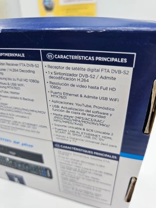 Receptor Satélite Edision Proton S2 Plus Full HD