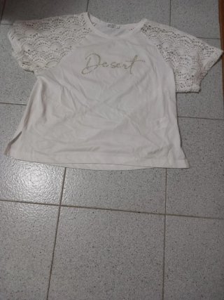 Camiseta Tiffosi Encaje Manga Corta Desert