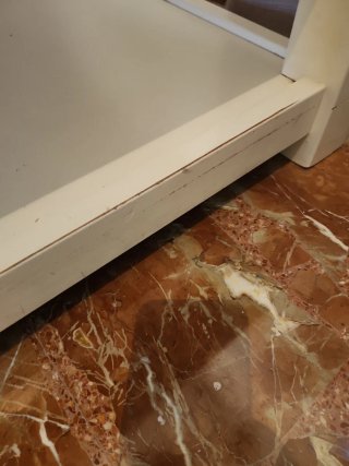 Mesa de centro de madera blanca,