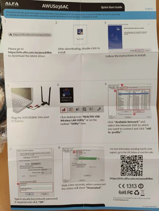 Adaptador Wi-Fi USB Alfa AWUS036AC AC1200