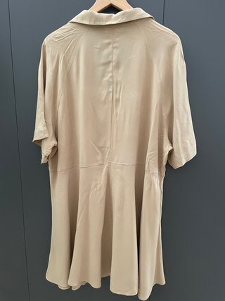 Vestido camisero safari beige