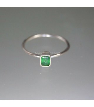 Anillo Plata Ley Esmeralda Brasil