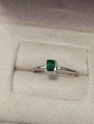 Anillo Plata Ley Esmeralda Brasil
