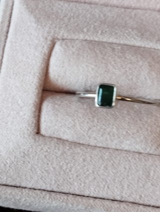Anillo Plata Ley Esmeralda Brasil