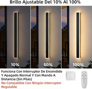 Apliques LED exterior 60cm regulables 2uds