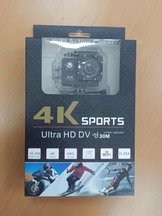 Cámara de Acción 4K Ultra HD WiFi Negra