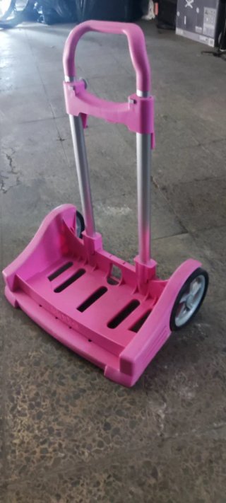 Carrito para mochila escolar rosa