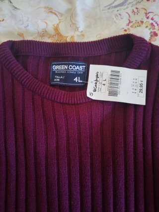 Jersey canalé Green Coast granate Talla L