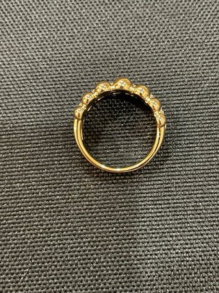 Anillo Oro Laminado 14k Bolitas y Circonitas