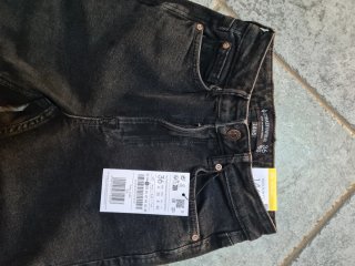Jeans Mom Fit Stradivarius Neri Taglia 36