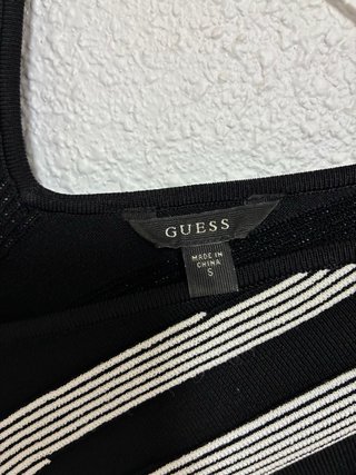 Vestido Guess Negro y Blanco Rayas