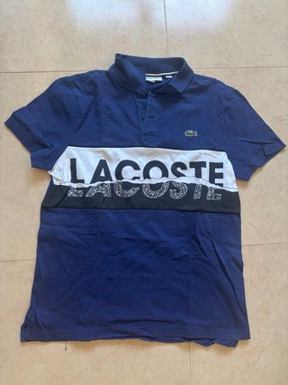 Polo Lacoste Azul y Blanco