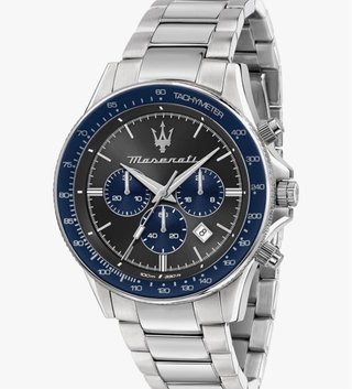 Reloj Maserati Cronógrafo Negro y Plateado