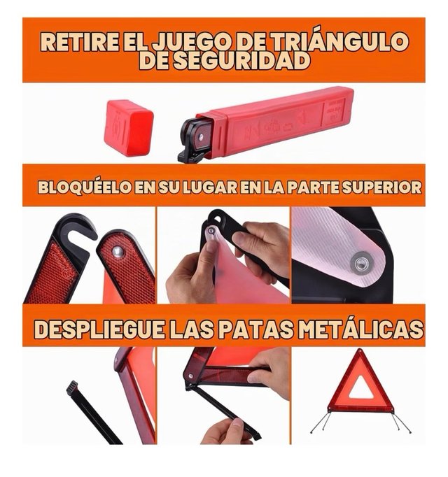 Triángulo Seguridad Homologado CE Plegable