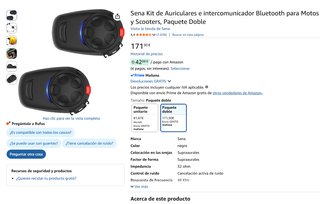 Kit Auriculares Intercomunicador Bluetooth Sena SM