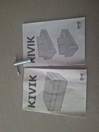 Sofá IKEA 3 plazas con puff