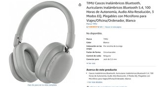 TIMU A9 Auriculares Bluetooth Inalámbricos