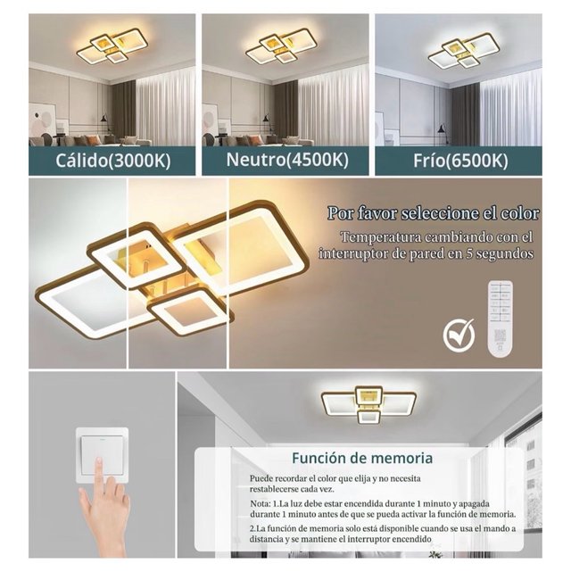 Lámpara Techo LED Cuadrada
