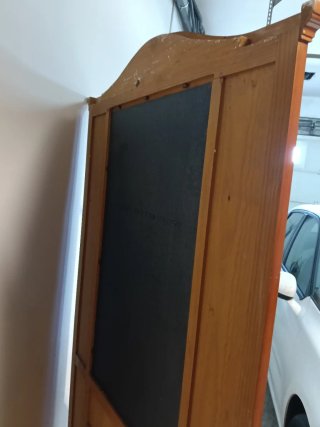 Recibidor madera espejo zapatero estantes