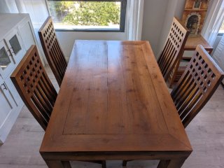 4 Sedie in Legno Teak Marrone