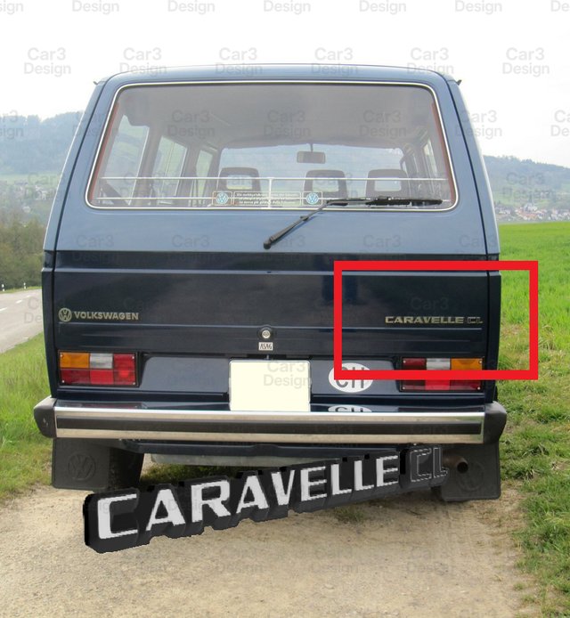 VW VOLKSWAGEN CARAVELLE MK2 EMBLEMA [C, CL, GL]