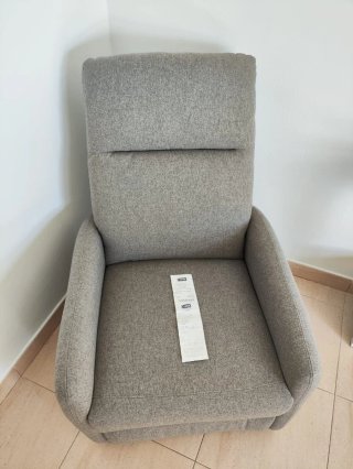 Sillón reclinable eléctrico gris