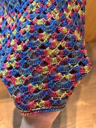 Top tejido multicolor