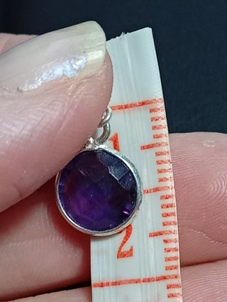 Pendientes Plata Ley Amatista Morada