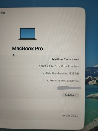 MacBook Pro i7 32GB RAM 500GB Touch Bar