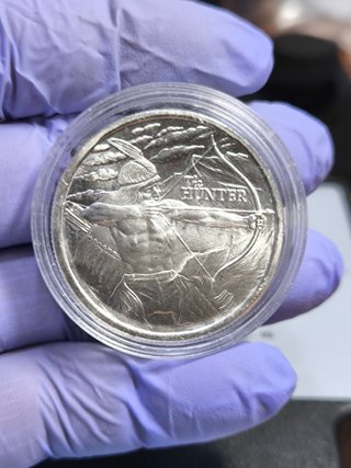 Moneda 1 Onza Plata HUNTER - CAZADOR RONDA U.S.A