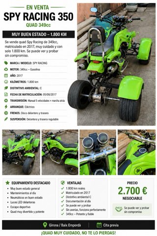 Trike Spy Racing 350  Verde