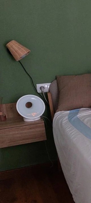 2 x Mesitas Noche Flotantes con Cajón. Efecto Haya