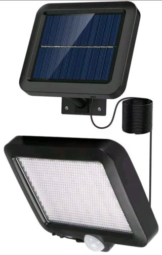 2 FARETTI SOLARE FARO CON PANNELLO A LED SENSORE