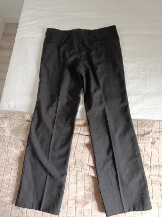 Pantalón de pinzas gris hombre talla 46