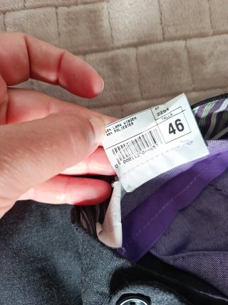 Pantalón de pinzas gris hombre talla 46
