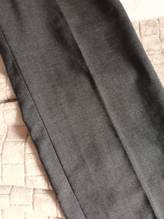 Pantalón de pinzas gris hombre talla 46