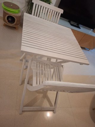 Conjunto terraza 2 sillas y mesa