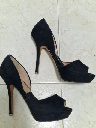 Sandalias tacón Zara negras