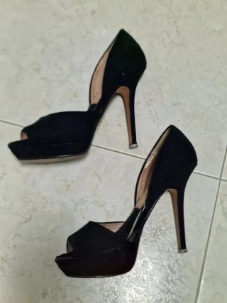 Sandalias tacón Zara negras