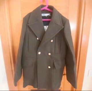 Abrigo Zara Caqui Talla S